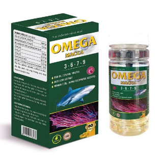 Omega Macca 3 6 7 9 - Bổ Sung 4 Loại Omega Giúp Bổ Mắt, Bổ Tim ,Bổ Não Lọ 60 viên