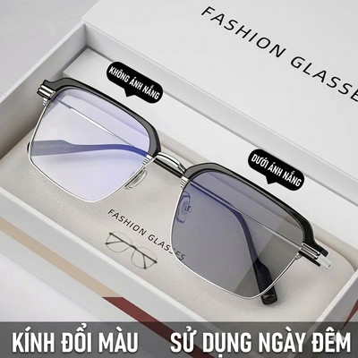 Kính Đổi Màu Nam Nữ Crnaira watch M77 - Chống Ánh Sáng Xanh, Chống Tia UV, Gọng Kim Loại Đàn Hồi