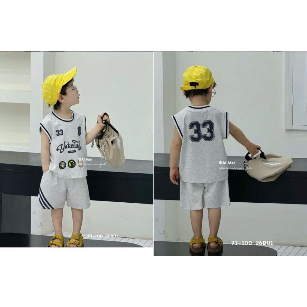 Bộ ba lỗ AIMEI bé trai sz 110-150(15-33kg)