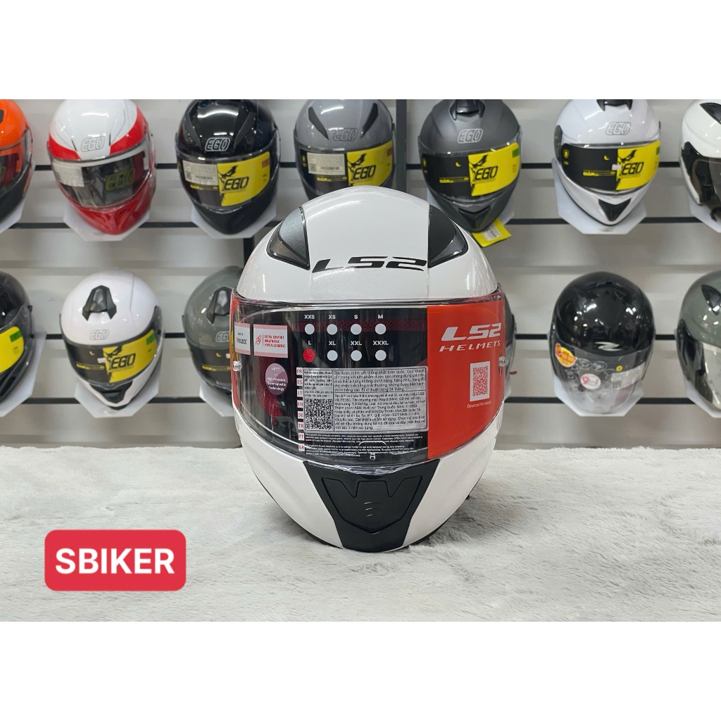 Nón Fullface Ls2 FF353 Mini Màu Trắng Trẻ Em 5 10 tuổi Freesize