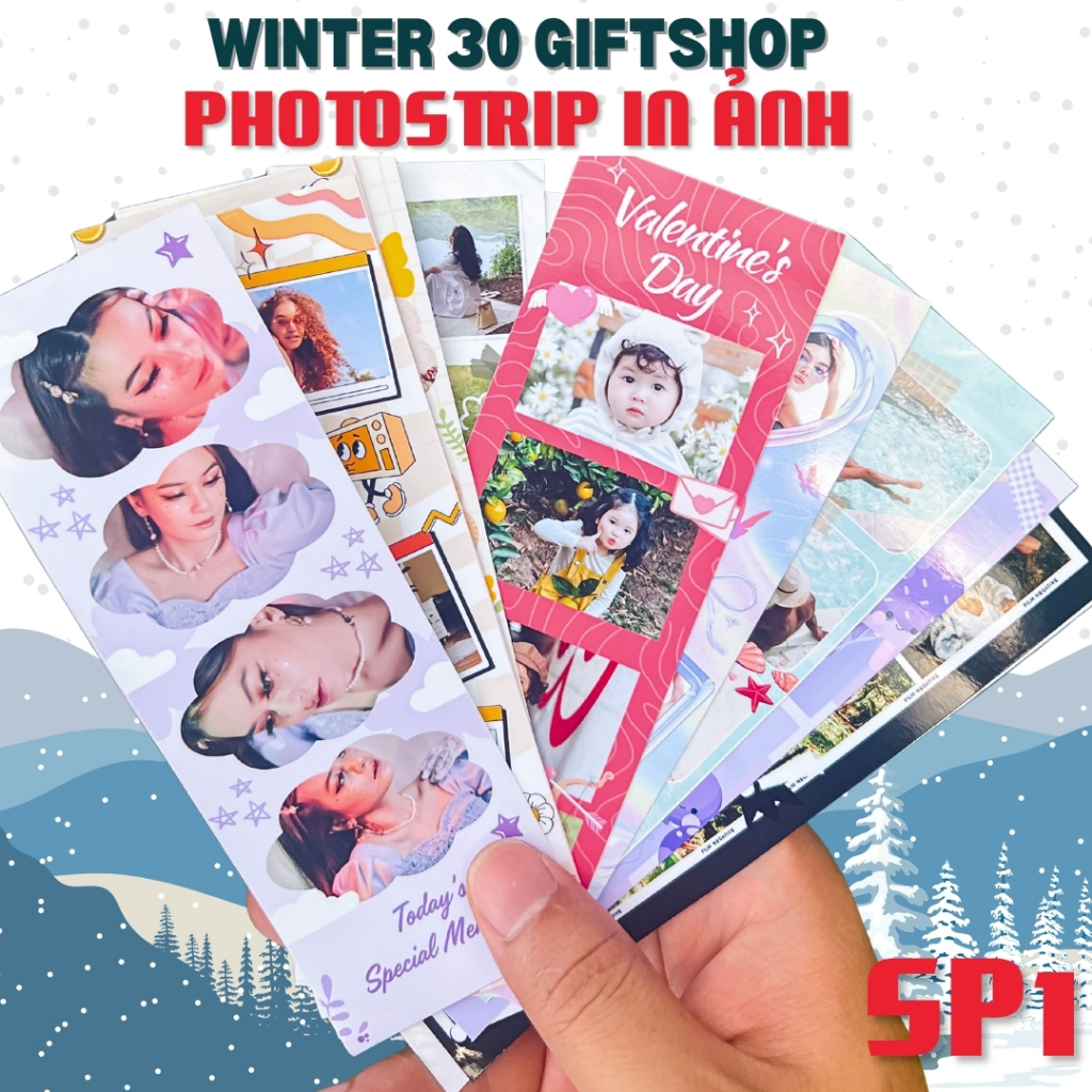 In Photostrip Nam Châm 4 Ảnh Couple Theo Yêu Cầu - In Ảnh Anniversary Photo Strip - Tặng Sleeve