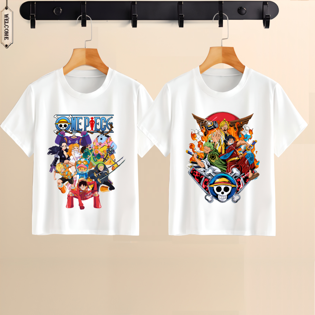 Áo Thun One Piece Luffy Gear 5 | Luffy SSG One Piece Màu Trắng Đủ Size Cho Bé Trai