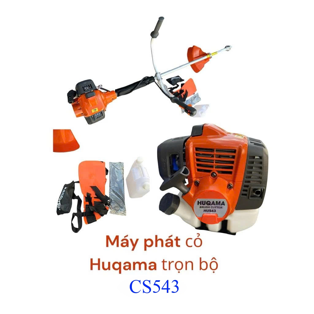 Máy Cắt Cỏ Chạy Xăng HUQAMA CS543  Động Cơ 2 thì- Tặng đĩa tròn