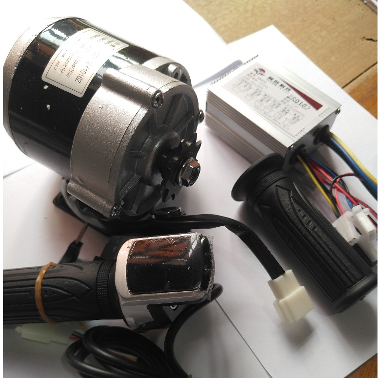 Combo Mô tơ 24V250W, IC 24V250W, bộ tay ga, chế xe đạp điện xe Scooter, xe 3 bánh điện, xe rùa điện,