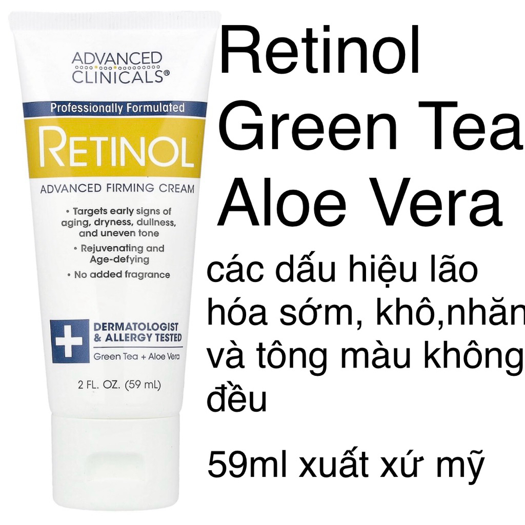 [Mỹ size mini] Retinol giảm lão hoá Advanced Firming Cream 59ml  Collagen Skin Rescue Lotion 2oz Adv
