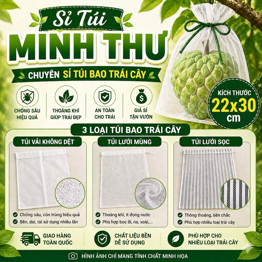 Túi bao trái ( 22x30 ) - 100 túi
