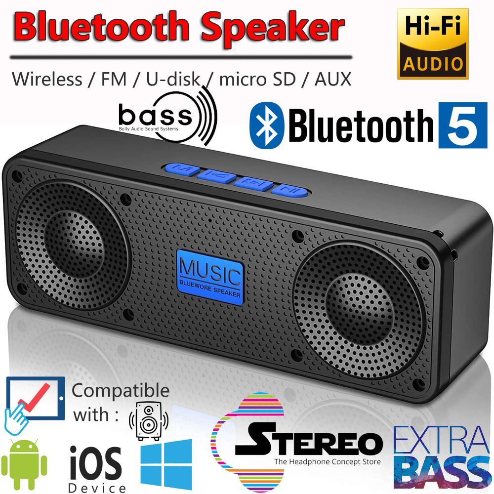 Bluetooth Speakers Wireless Speakers Portable 9D Bass Stereo Speakers Hifi Soundbar Subwoofer Wirele