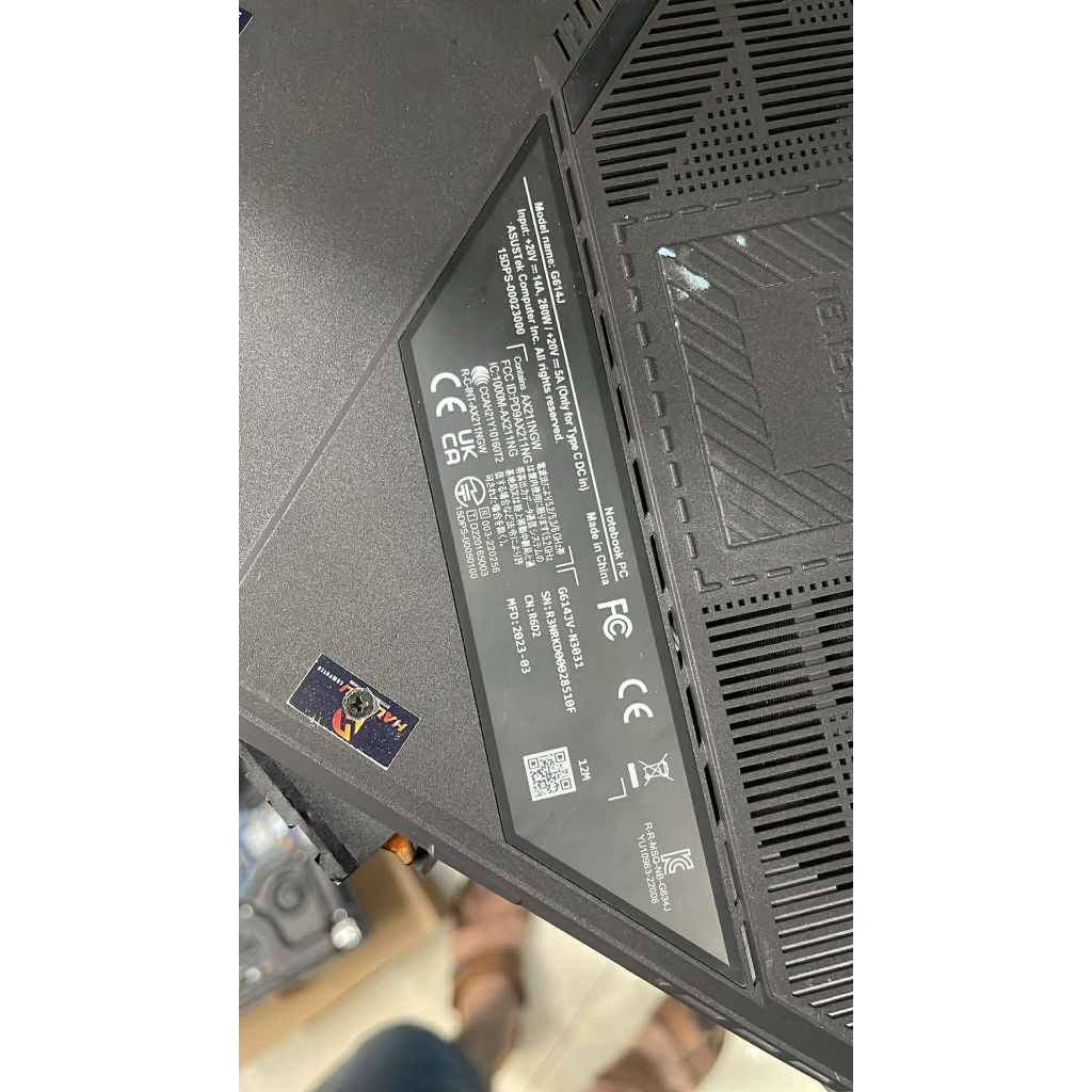 Bios dành cho laptop asus G614jv ( bản card vga rtx 4060, qrcod )