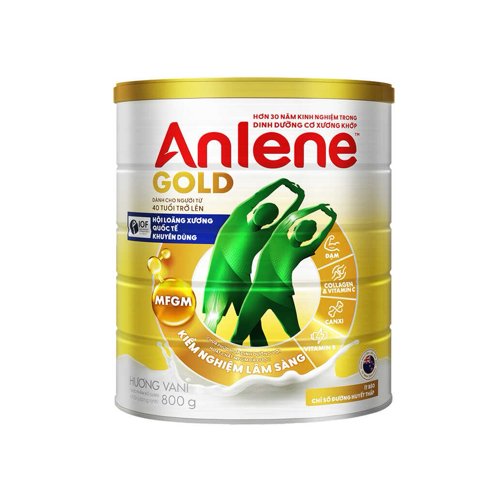 ANLENE GOLD LON 800G (TRÊN 40 TUỔI) (LON)-[Chính hãng]- [ Quét mã QR]- [Date mới] - DÀNH CHO NGƯỜI L