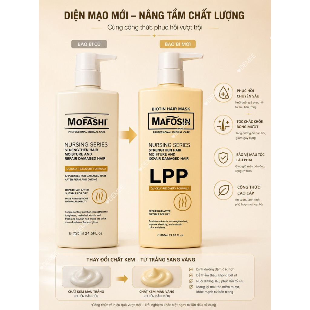 Hấp Mafosin Siêu Phục Hồi và Nuôi Dưỡng Tóc 720ML