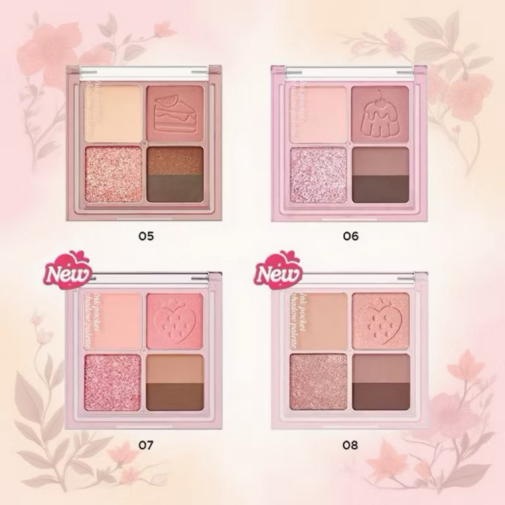 [CHÍNH HÃNG 100%] BẢNG PHẤN MẮT PERIPERA 4Ô INK POCKET SHADOW (01-12)