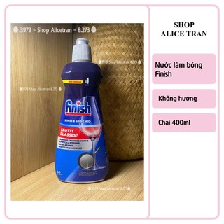 Nước bóng Finish Rinse Aid 400ml, Chất trợ xả dùng cho máy rửa chén bát