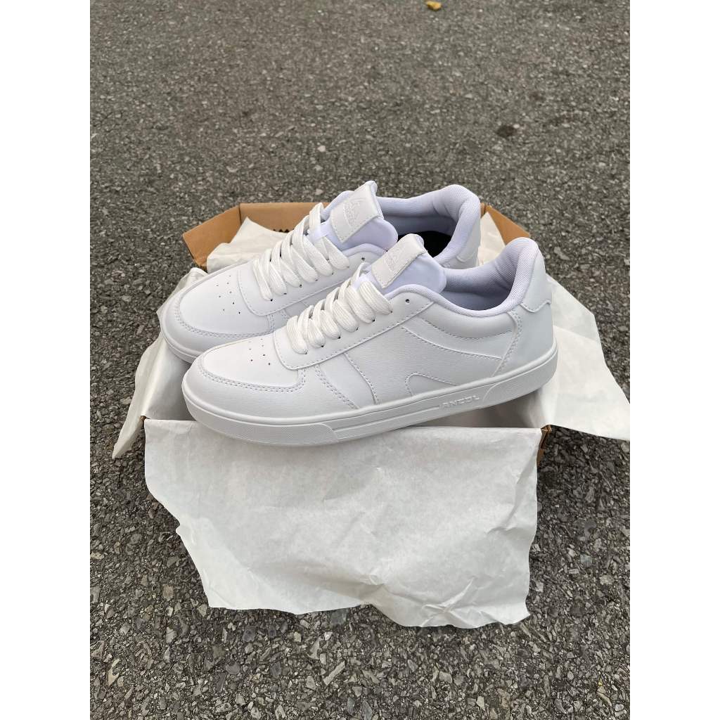 Giày Sneaker Thể Thao Unisex Ancol Basick Trắng White Chất Da Ultra M. Cao Cấp, Đế Cao Su, Dễ phối đ