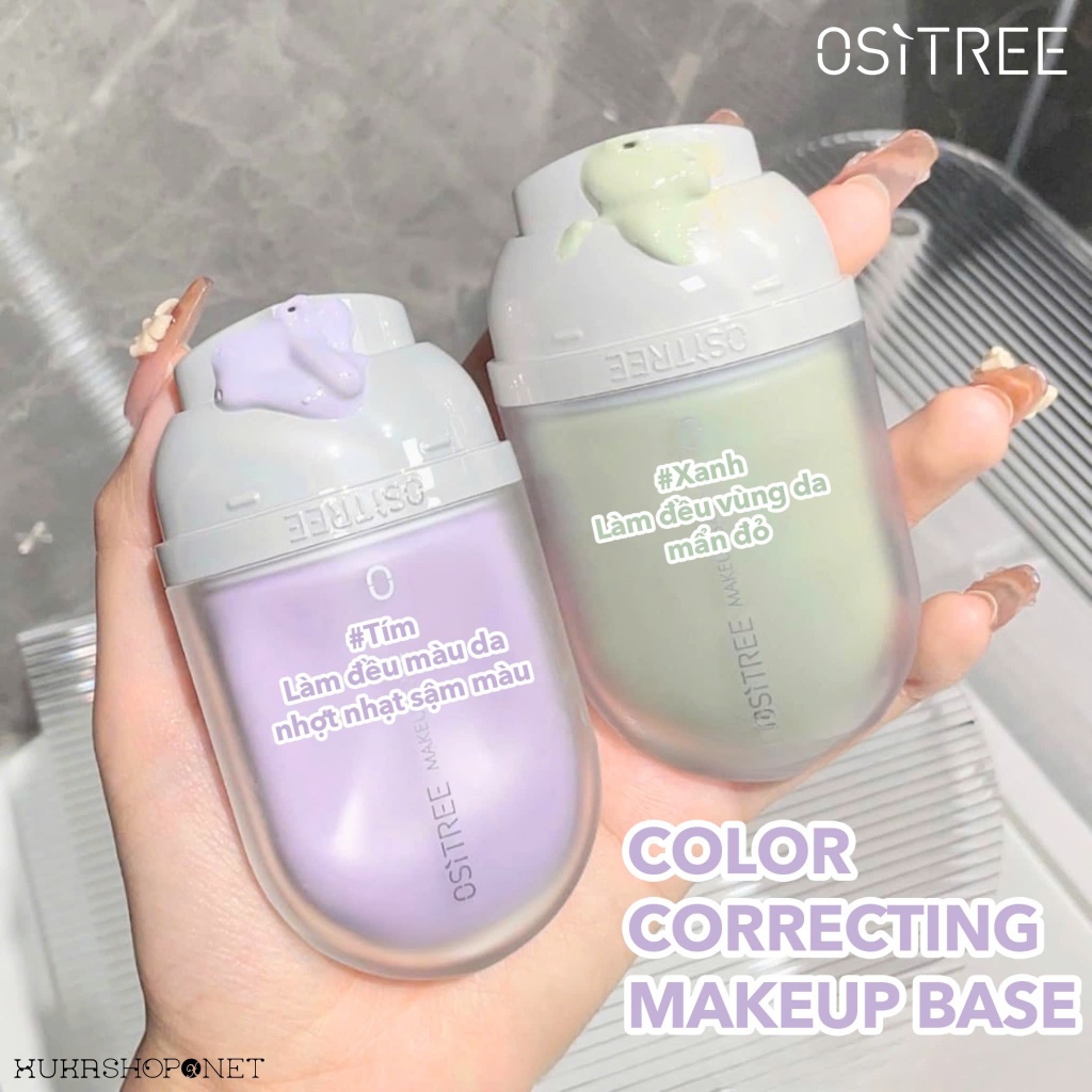 [OSITREE] Kem Lót Trang Điểm Đổi Màu Ositree Che Khuyết Điểm Da Color Correcting Makeup Base 30g