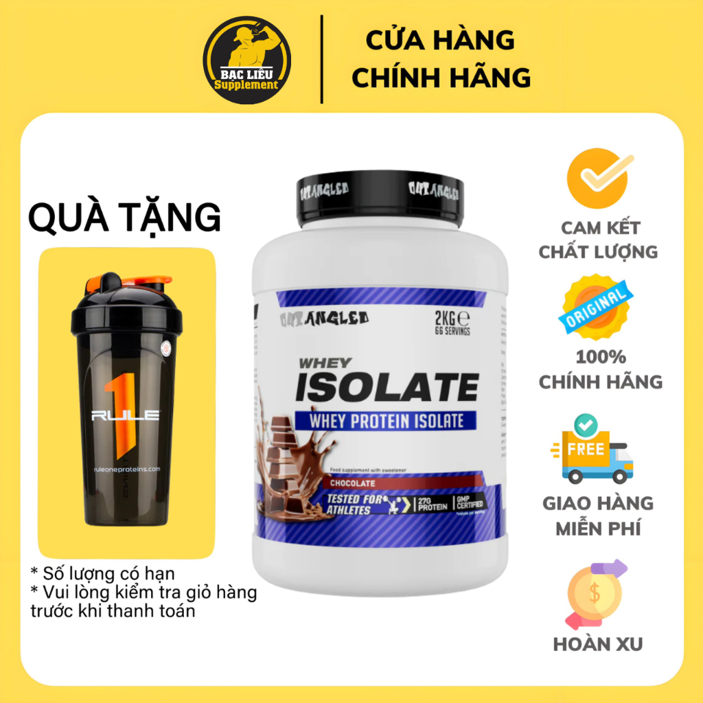 OUTANGLED Whey Protein Isolate (Hộp 2kg) - Hỗ trợ tăng cơ