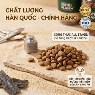 [5kg] Hạt Cho Mèo Nutri Plan / Nutriplan Cat All Stage Plus - Dinh Dưỡng Toàn Diện Cho Mọi Lứa Tuổi | Mèo Lười