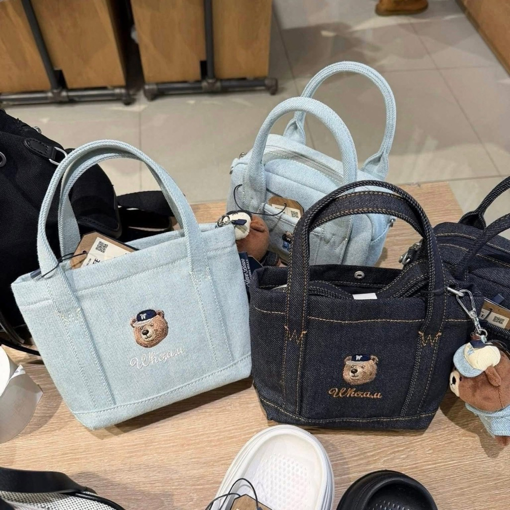 [CHÍNH HÃNG] Túi đeo chéo Whoau denim mini tote bag