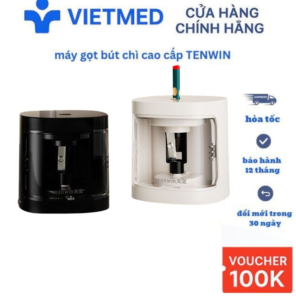 MÁY GỌT BÚT CHÌ ĐIỆN TENWIN  – GỌT NHANH, SẮC, TIỆN LỢI | ,Sạc Lần Dùng ĐượcHơn 300 Lần Gọt.