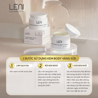 (KEM LENI CHÍNH HÃNG)(TẶNG KÈM 1 Ủ trắng ) COMBO 2 KEM BODY VÁNG SỮA LENI dưỡng trắng da body