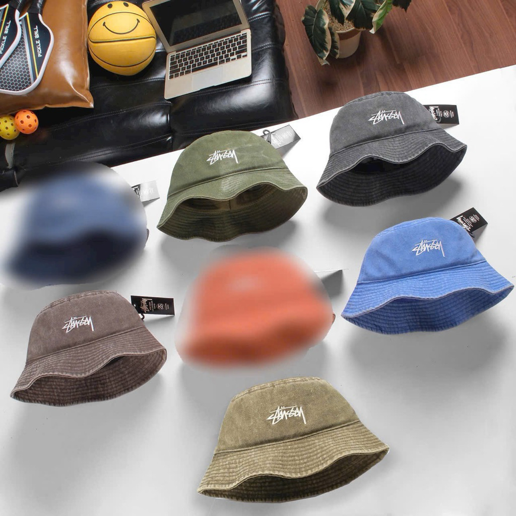 Mũ vành tròn, nón tai bèo Stussy, nón bucket thời trang dạo phố