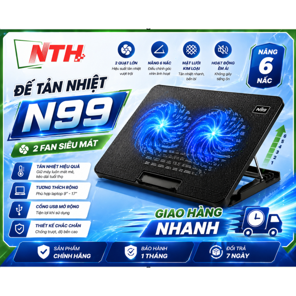 Đế tản nhiệt Laptop Cooling Pad