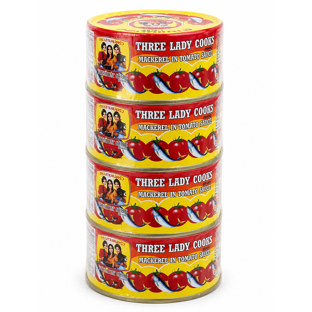 Combo 4 hộp cá nục xốt cà 3 cô gái