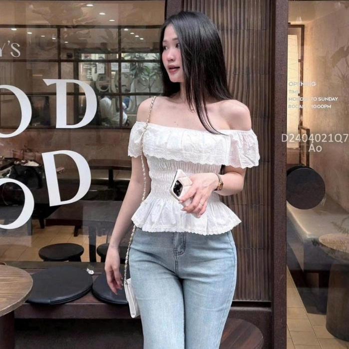 Áo kiểu xô boi trễ vai QC TOMBI SHOP
