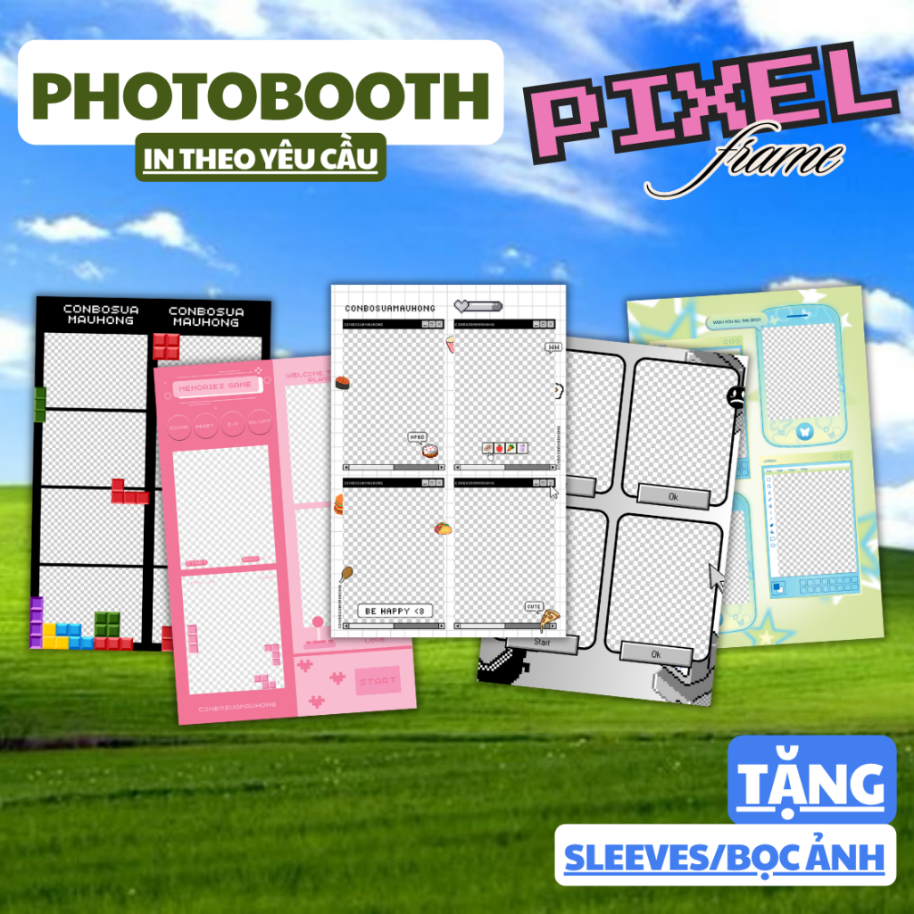 [PHOTOBOOTH-PHOTOMACTIC]  In ảnh Photobooth / Minibooth theo yêu cầu ( khung thiết kế  PlXEL Frame )