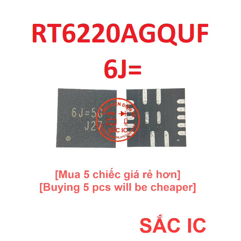 [R65] RT6220AGQUF 6220 6J 6J= ic nguồn trên bo mạch - Mới nguyên bản - Original NEW