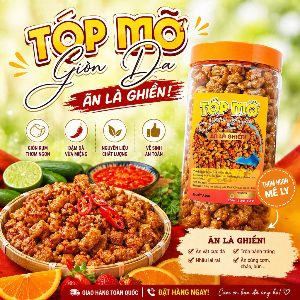 Tốp mỡ giòn da