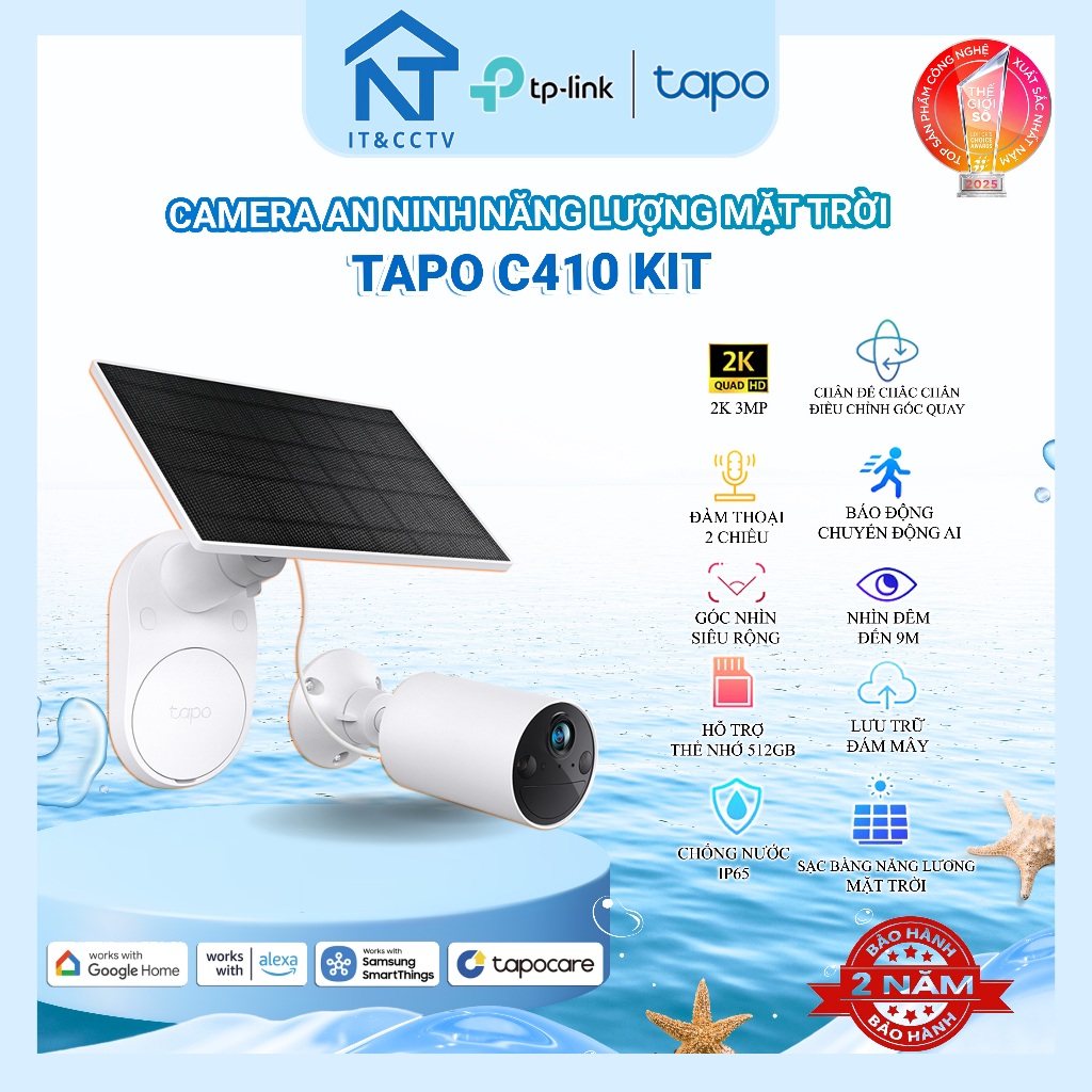 [Chính Hãng TP-Link] Tapo C400/C410 KIT – Camera An Ninh Ngoài Trời Năng Lượng Mặt Trời | AI Thông M