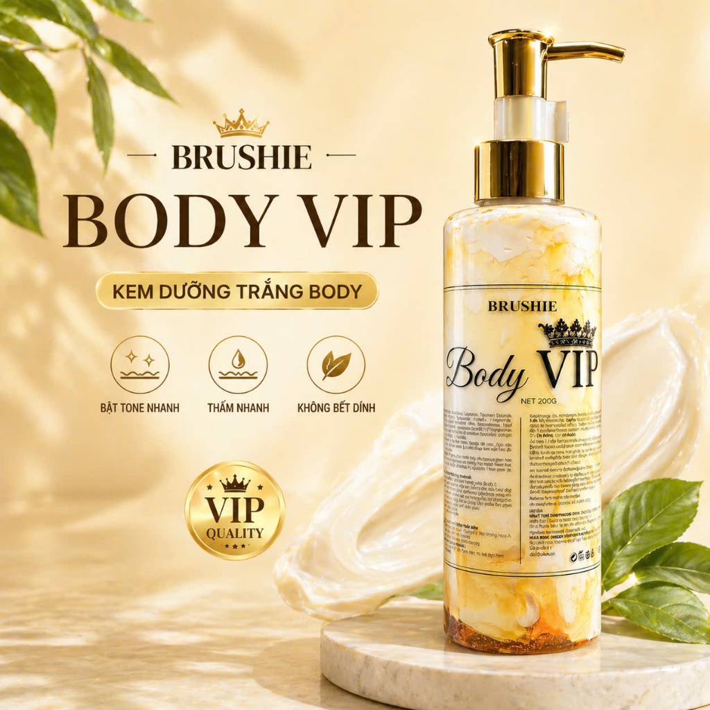 Tinh chất bóc đen body VIP brushie dưỡng trắng da 200g