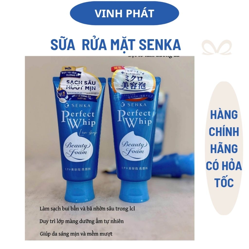Sữa Rửa Mặt Tạo Bọt Senka Perfect Whip U 120g ( mẫu mới )
