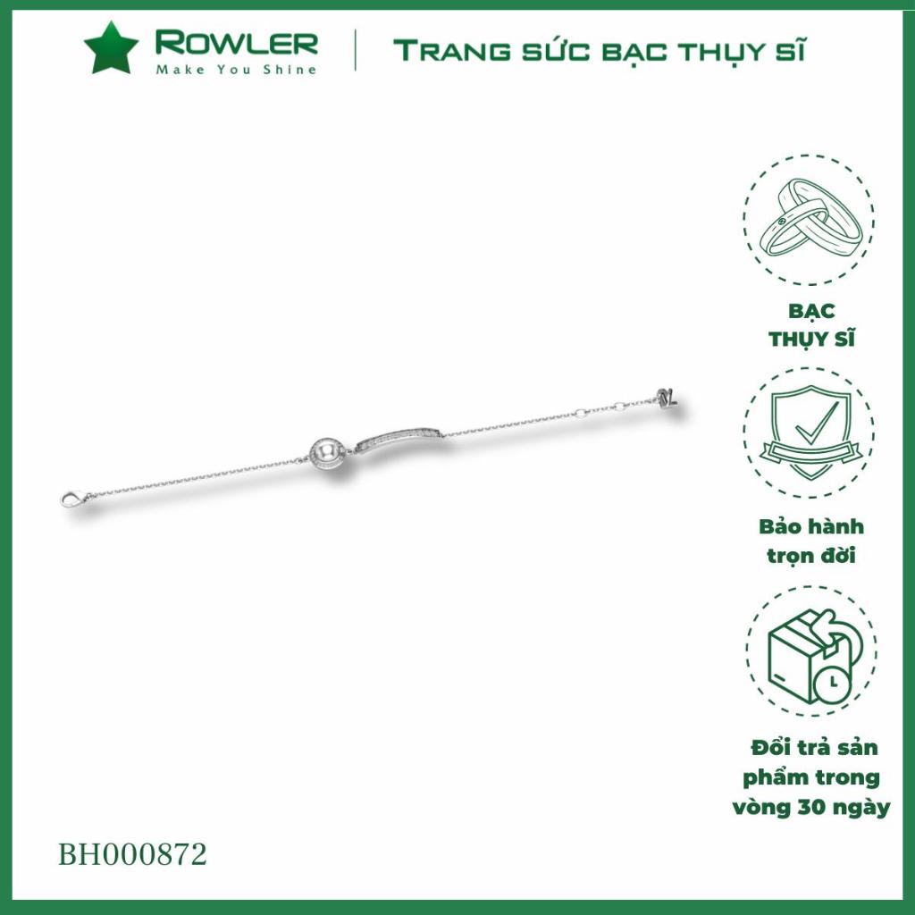 Lắc tay bạc Thụy Sỹ 925 đính đá Moissanite -BH000872- ROWLER
