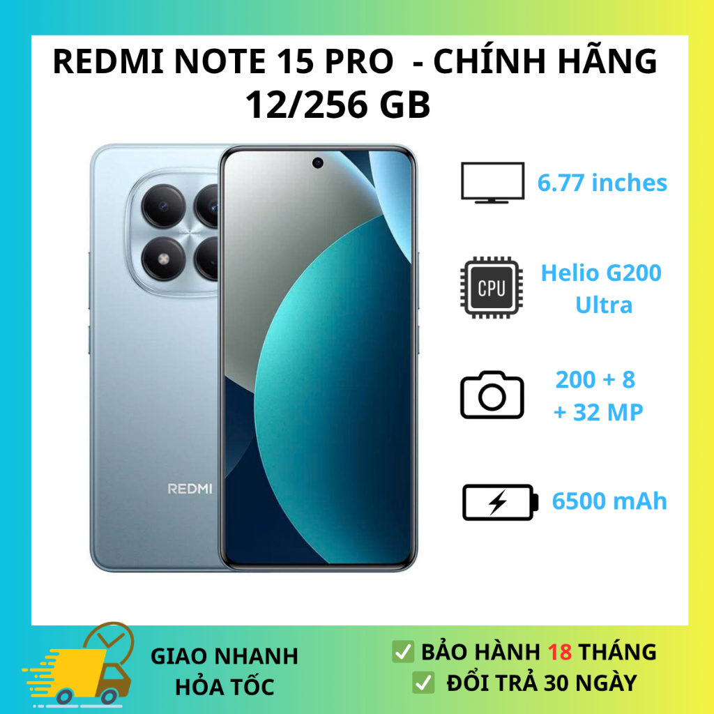 Điện Thoại Xiaomi Redmi Note 15 Pro 12GB 256GB - Hàng Việt Nam Chính Hãng | BigBuy360 - bigbuy360.vn