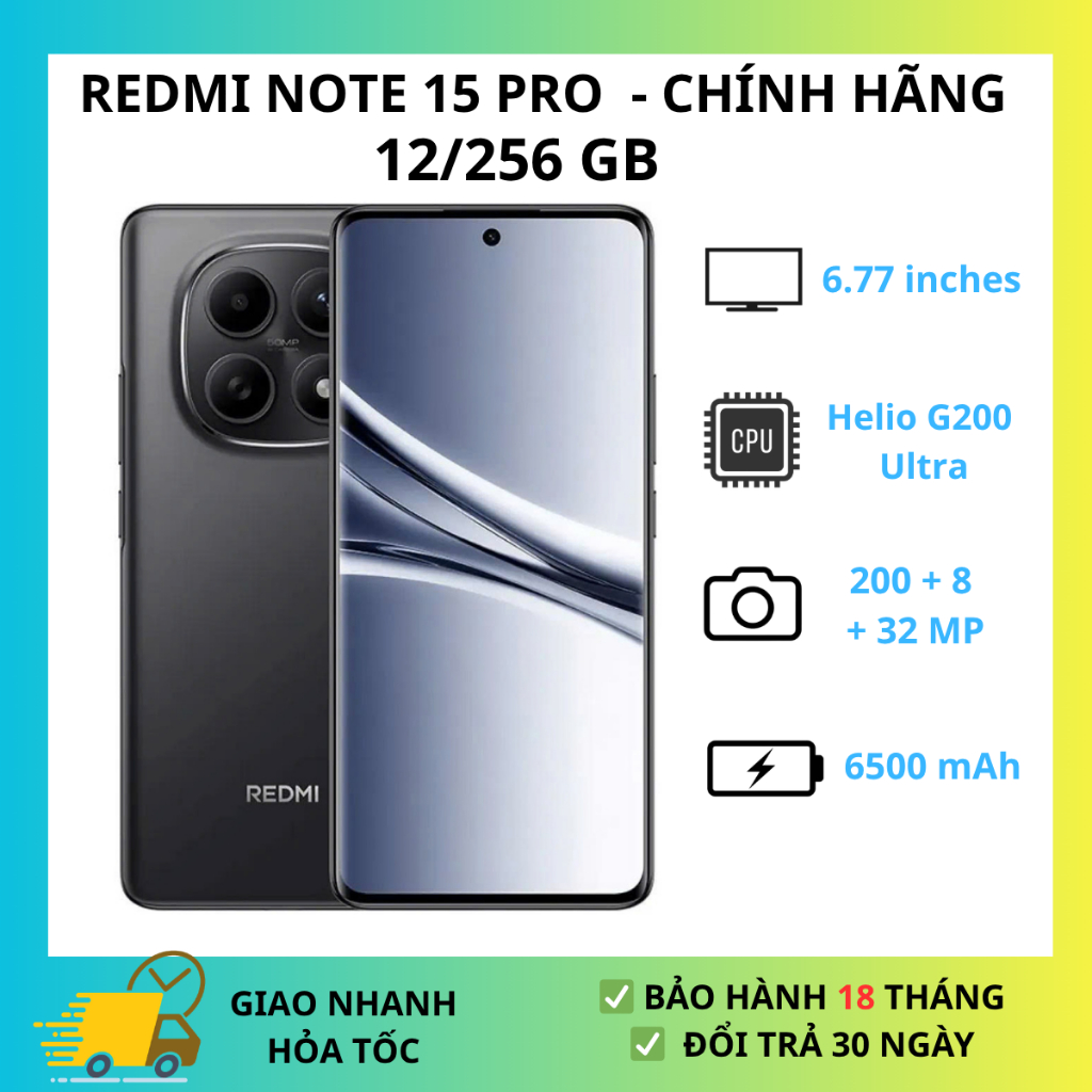 Điện Thoại Xiaomi Redmi Note 15 Pro 12GB 256GB - Hàng Việt Nam Chính Hãng | BigBuy360 - bigbuy360.vn