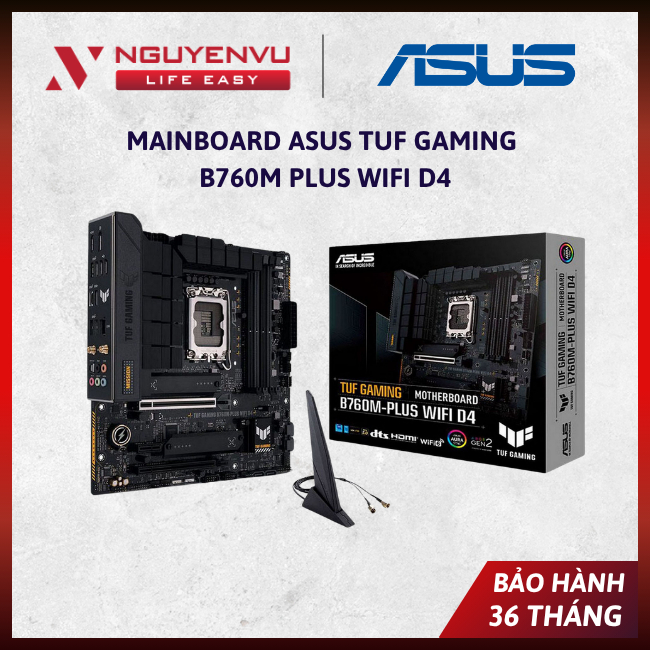 [CHÍNH HÃNG] Mainboard Asus TUF GAMING B760M PLUS D4/PLUS WIFI D4/Plus D5/Plus WIFI D5 - [FULL VAT]