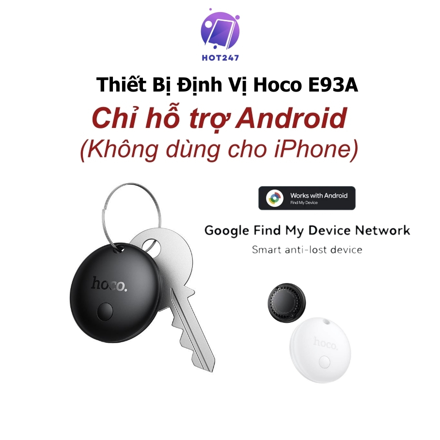 HOCO E93A Định vị thông minh Hỗ trợ Google Find My NetworkĐịnh vị thông minh Thiết bị chống thất lạc