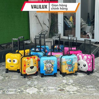 Vali kéo du lịch trẻ em size 18 nhân vật hoạt hình dễ thương, vali nhựa PP SIÊU NHẸ chống vỡ chống va đập, chống trộm