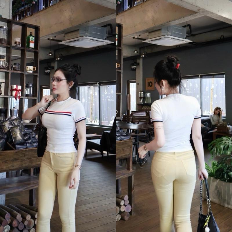 [BOZIP CHUẨN] Áo Thun Ôm body Có Phối Viền Sọc , Tạo Điểm  Nhấn Phong Cách Trẻ Trung . | BigBuy360 - bigbuy360.vn