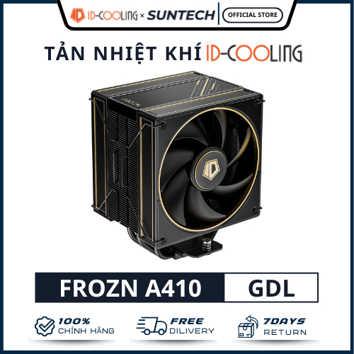 Tản Nhiệt Khí ID-COOLING FROZN A410 GDL - Tháp Đơn 4 Ống Đồng, TDP 220W, Nắp Che Top Cover Sang Trọn
