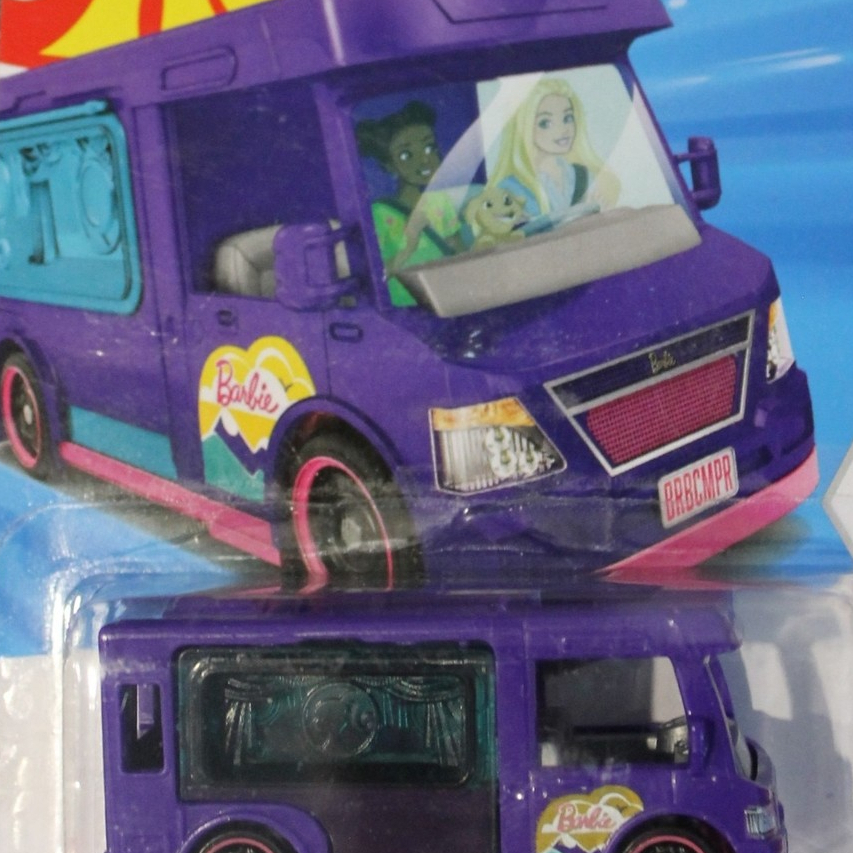 Hot Wheels Barbie Dream Camper 1:64 Diecast Car Mattel Pink Purple Camper Van