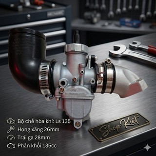 Bình xăng con: Full Bộ LS 135 (họng 26)