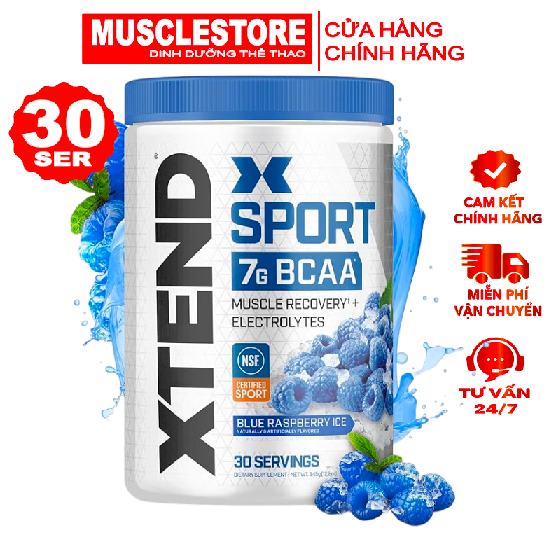 Bột Xtend Sport BCAA (30 Servings), Cung cấp 7G BCAA Giúp Phục Hồi Cơ Và Tăng Sức Bền Trong Tập