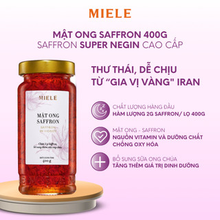 Mật Ong Saffron Miele 400g (2G Saffron, Thêm Sữa Ong Chúa)