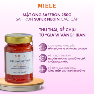 Mật Ong Saffron Miele 400g (2G Saffron, Thêm Sữa Ong Chúa)