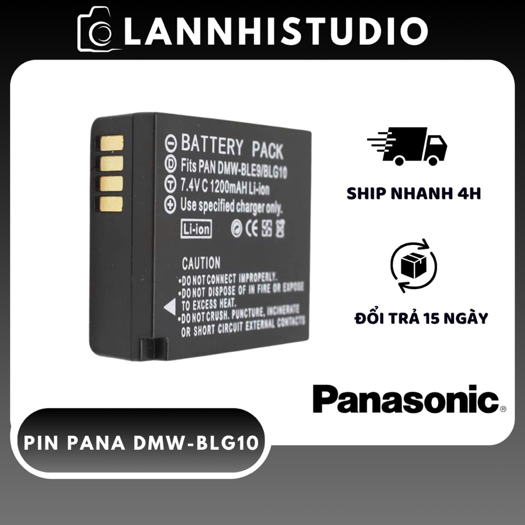 Pin Panasonic DMW-BLG10 / DMW-BLE9 Cho Lumix GF3 GF5 GF6 GX7 GX80 GX85 GX9 LX100 LX100II - Bảo Hành 