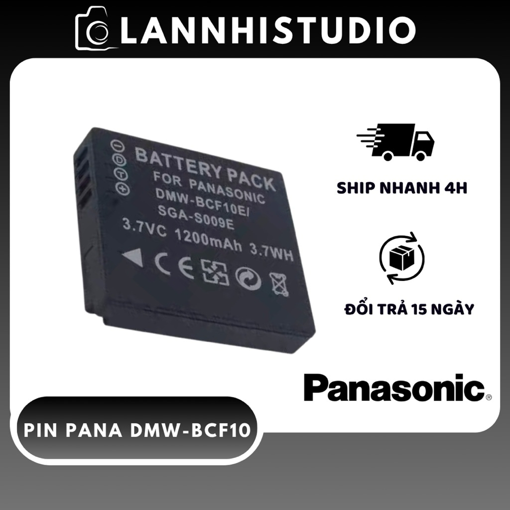 Pin Panasonic DMW-BCF10 / BCF10E Cho Lumix FT1 FT2 FT3 FT4 TS1 TS2 TS3 TS4 FH22 FS6 FS7 - Pin Thay T