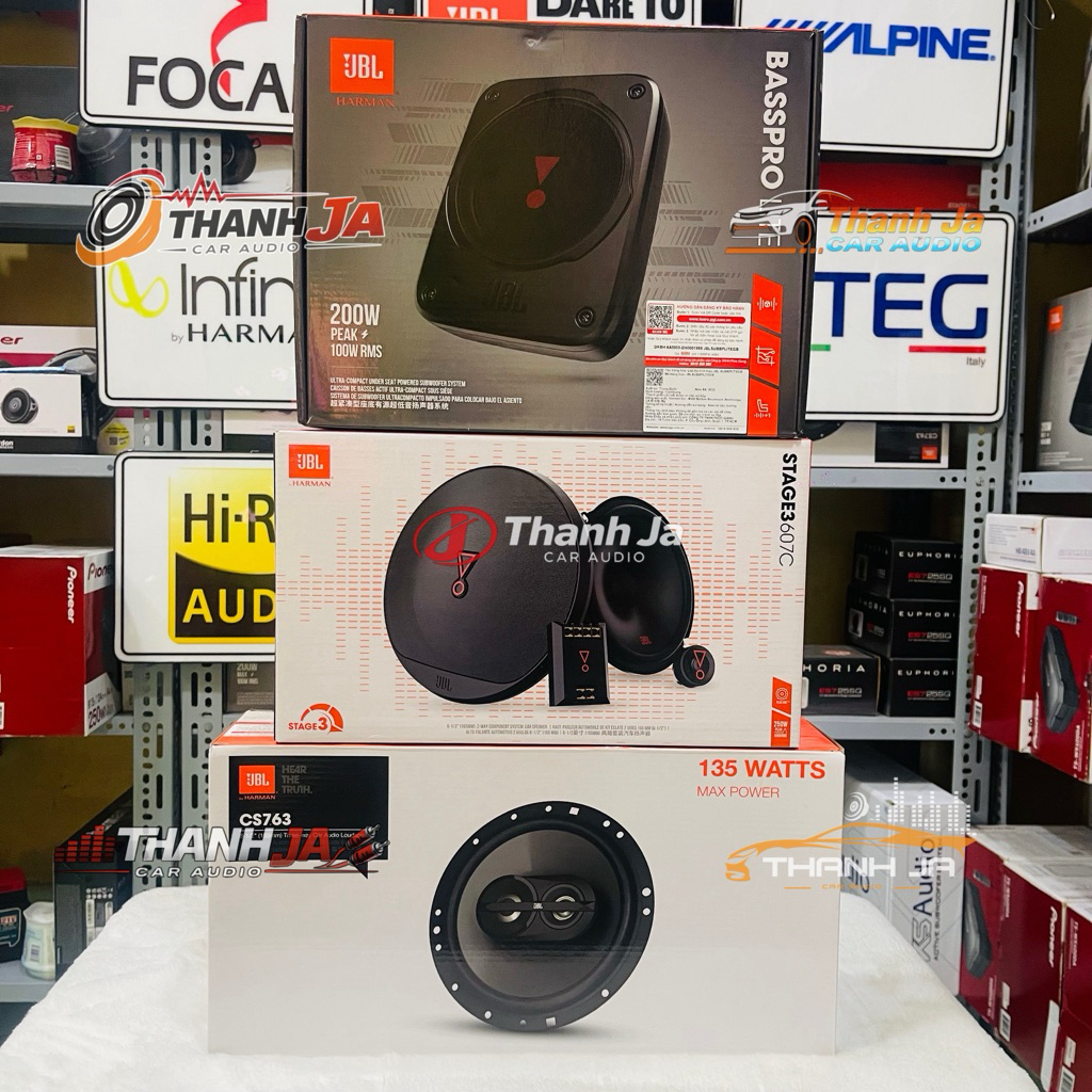 Jbl Basspro lite , Jbl Stage 3 607C , Jbl cs 763 ,  Bộ 7 Loa Xe JBL Chính Hàng PGI
