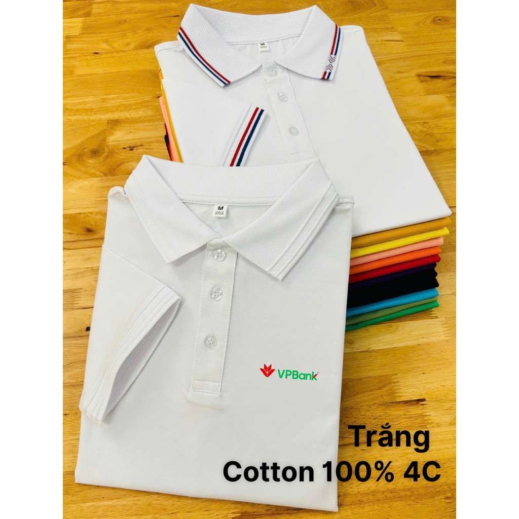 Áo thun đồng phục ngân hàng việt nam thịnh vượng (vpbank) cotton 100% compact chỉ in ngực - XFOX